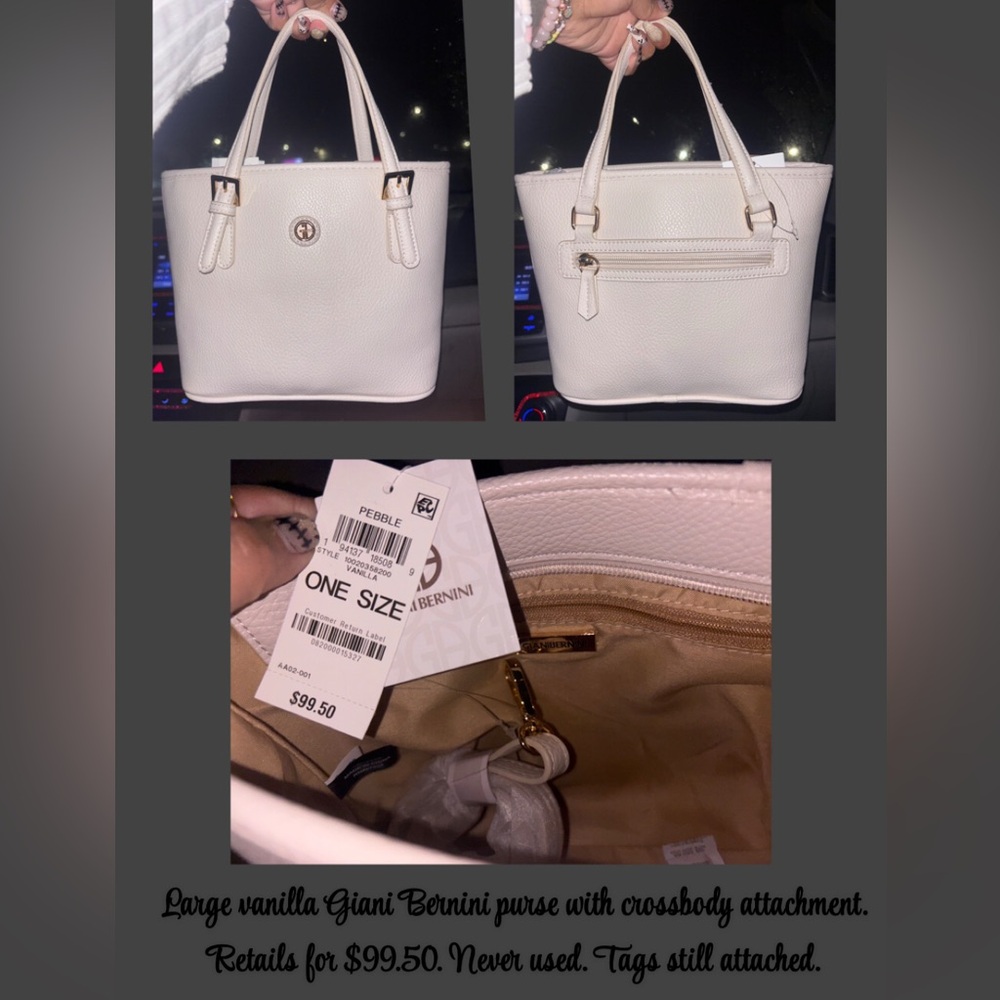 Giani Bernini Cream Handbag